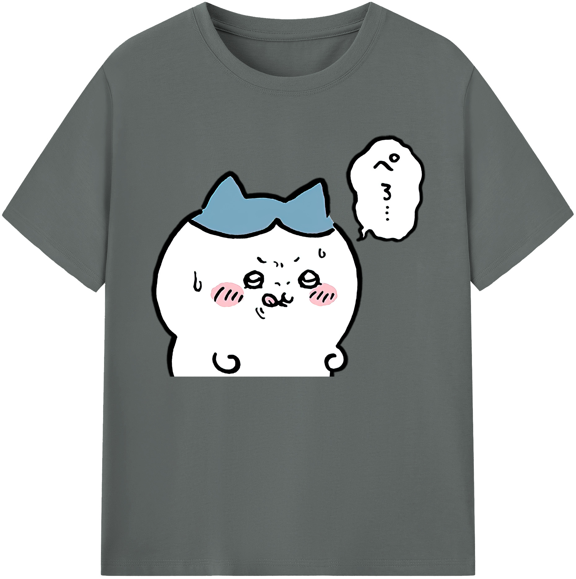 （画像用） ちいかわ ハチワレ Chii-kawa hachiware 綿100％ メンズ半袖Tシャツ｜肌触りやわらか＆通気性